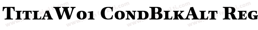 TitlaW01 CondBlkAlt Regular字体转换